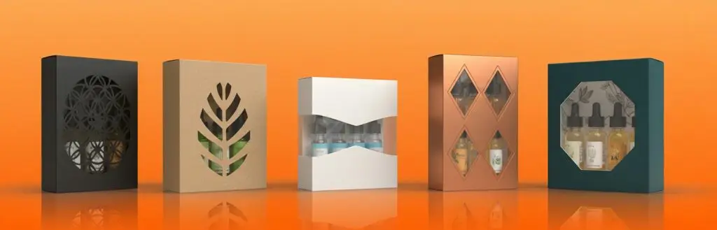 Transparent Window Designs in Custom Tincture Boxes
